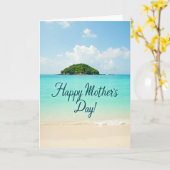 Moederdag bij de zee Scene Card Kaart (Gele Bloem)