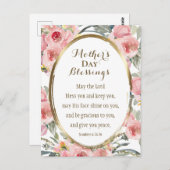 Moederdag Bijbel Verse Elegant Floral Briefkaart (Voorkant / Achterkant)