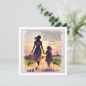 Moederdag Bijbelverzen: Spreuken 31: 25-27 Feestdagenkaart (Staand voorkant)