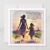 Moederdag Bijbelverzen: Spreuken 31: 25-27 Feestdagenkaart (Voorkant)