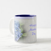 Moederdag blauw hortensia's Mok (Voorkant links)