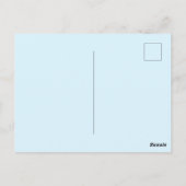 Moederdag, Blauwe Floral Briefkaart (Achterkant)