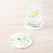 Moederdag Blauwe Liefdesvogels Zandsteen Onderzetter (Zijkant)