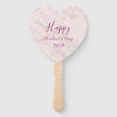 Moederdag Blauwe Rozen en Crown Floral Boeket Handwaaier (Achterkant)