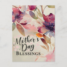 Moederdag Blessings Floral Waterverf Bijbel