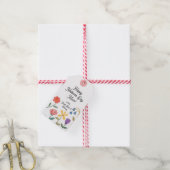 Moederdag Bloeiende Bloemen Cadeaulabel (Met Touw)