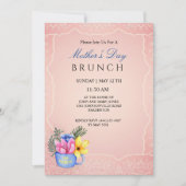 Moederdag bloeit in een kopje kaart (Voorkant)