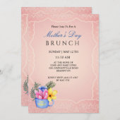 Moederdag bloeit in een kopje kaart (Voorkant / Achterkant)