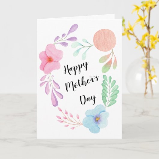 Moederdag bloem Aangepast ontwerp Kaart (Gele Bloem)