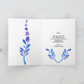 Moederdag Bloem Blauwe Bloemstuk Custom Design Kaart (Binnen)