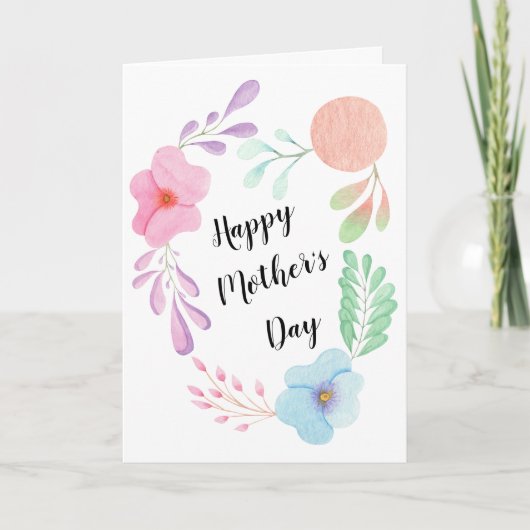 Moederdag Bloem Bloemstuk Custom Design Mooie Kaart (Voorkant)