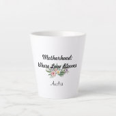 Moederdag bloem Dankbaarheid Latte Mok (Voorkant)