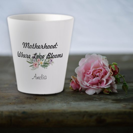 Moederdag bloem Dankbaarheid Latte Mok