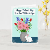 Moederdag Bloem Kaart (Gele Bloem)
