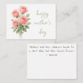 Moederdag bloem notitiekaartje (Voorkant / Achterkant)