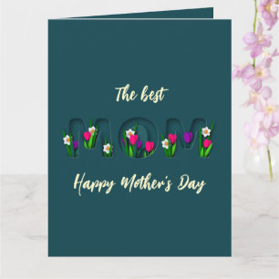 Moederdag Bloem Thema Stijlvol Aangepast Gedicht Kaart