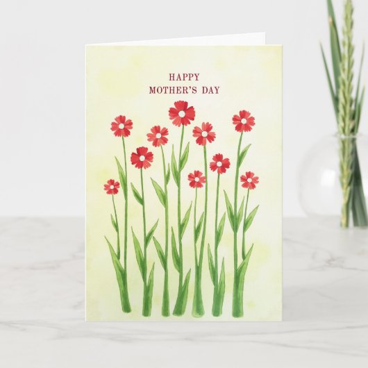 Moederdag Bloemboeket Kaart (Voorkant)