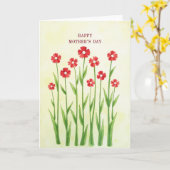 Moederdag Bloemboeket Kaart (Gele Bloem)