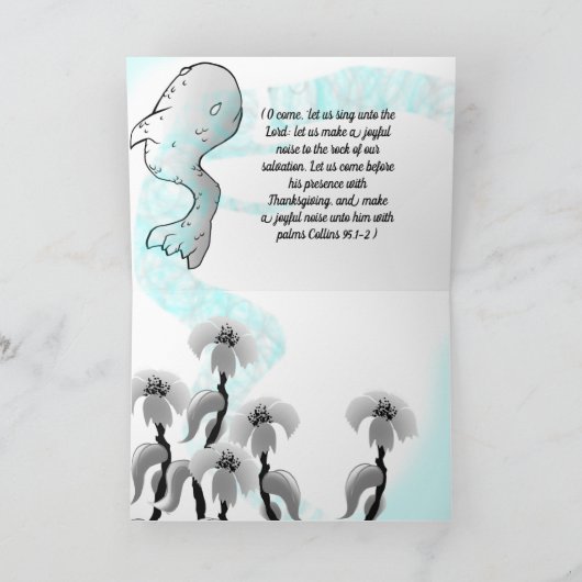 Moederdag bloemen bedankkaart (Binnen)