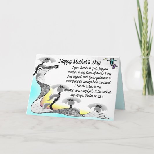 Moederdag bloemen bedankkaart (Voorkant)