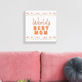 Moederdag Bloemen Bloemstuk Moeders Beste Moeder Canvas Afdruk (Insitu (Woonkamer))