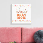 Moederdag Bloemen Bloemstuk Moeders Beste Moeder Canvas Afdruk (Insitu (Woonkamer))