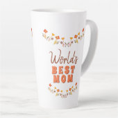 Moederdag Bloemen Bloemstuk Moeders Beste Moeder Latte Mok (Rechterhoek)
