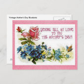  Moederdag Bloemen Briefkaart (Voorkant / Achterkant)