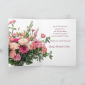 Moederdag Bloemen Dank Je Bemind Kaart (Binnen)