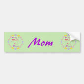 Moederdag Bloemen en Vlinders Aangepast Bumpersticker (Voorkant)