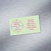 Moederdag Bloemen en Vlinders Aangepast Magnetisch Visitekaartje (Voorbeeld)