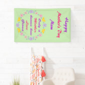 Moederdag Bloemen en Vlinders Aangepast Spandoek (Insitu)
