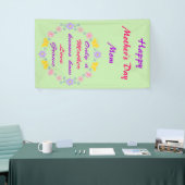 Moederdag Bloemen en Vlinders Aangepast Spandoek (Beurs)