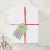 Moederdag Bloemen en Vlinders Aangepaste Bericht Cadeaulabel (Met Touw)