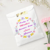 Moederdag Bloemen en Vlinders Bedankzakje (Gezegeld)