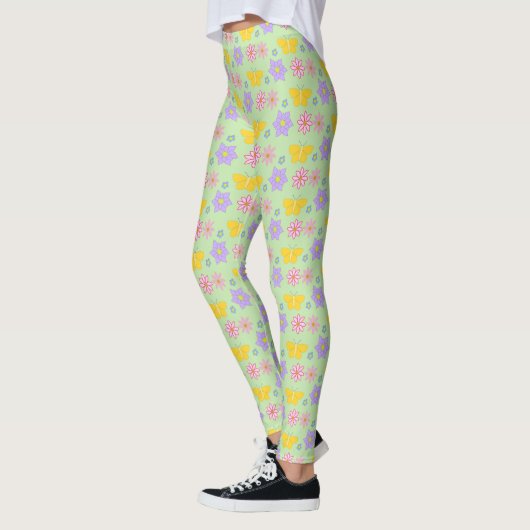 Moederdag Bloemen en Vlinders Patterned Leggings (Links)
