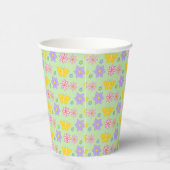 Moederdag Bloemen en Vlinders Patterned Papieren Bekers (Rechts)