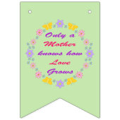 Moederdag Bloemen en Vlinders Patterned Vlaggetjes (Derde vlag)