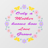 Moederdag Bloemen en Vlinders Raamsticker (Vel)