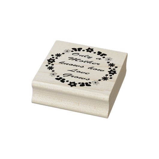 Moederdag Bloemen en Vlinders Rubberstempel (Stempel)