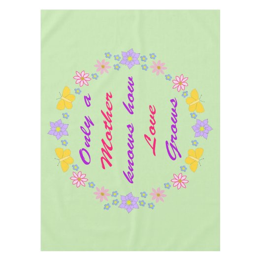 Moederdag Bloemen en Vlinders Tafelkleed (Voorkant)