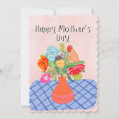 Moederdag bloemen feestdagenkaart (Voorkant)