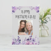 Moederdag Bloemen Flat Holiday Kaart (Staand voorkant)