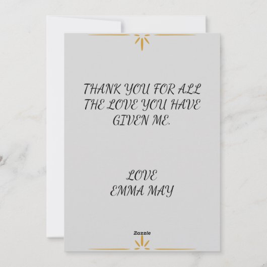 Moederdag Bloemen Flat Holiday Kaart (Achterkant)