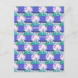 Moederdag Bloemen in een Mok Briefkaart