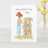 Moederdag bloemen Kaart (Gele Bloem)