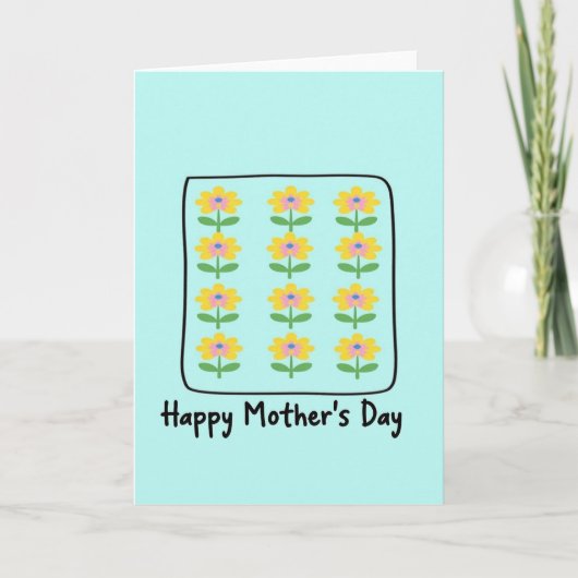 Moederdag Bloemen Kaart (Voorkant)