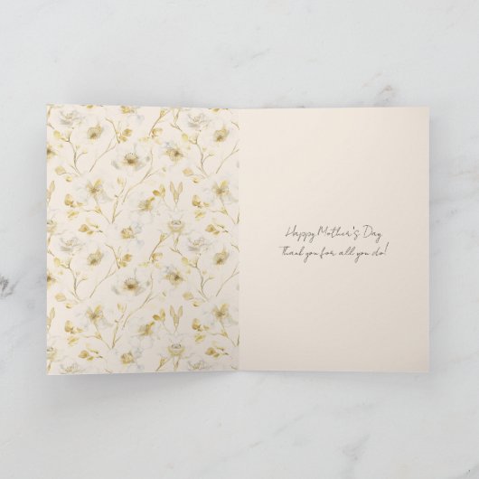 Moederdag bloemen kaart (Binnen)