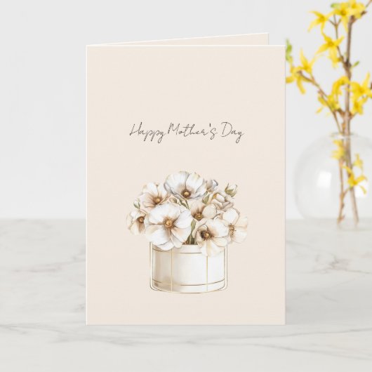 Moederdag bloemen kaart (Gele Bloem)