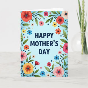 Moederdag Bloemen Kunstkaart Kaart